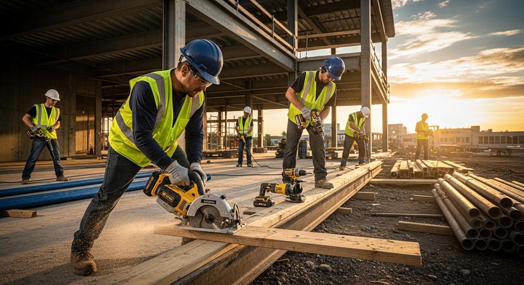 Comparison of cordless vs corded tools performance on job site
