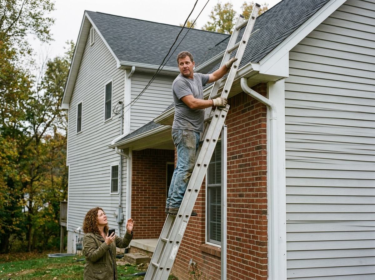 Thinking about DIY gutter installation for a multi-story home? Weigh the safety risks, special equipment costs, and potential structural damage before climbing.
