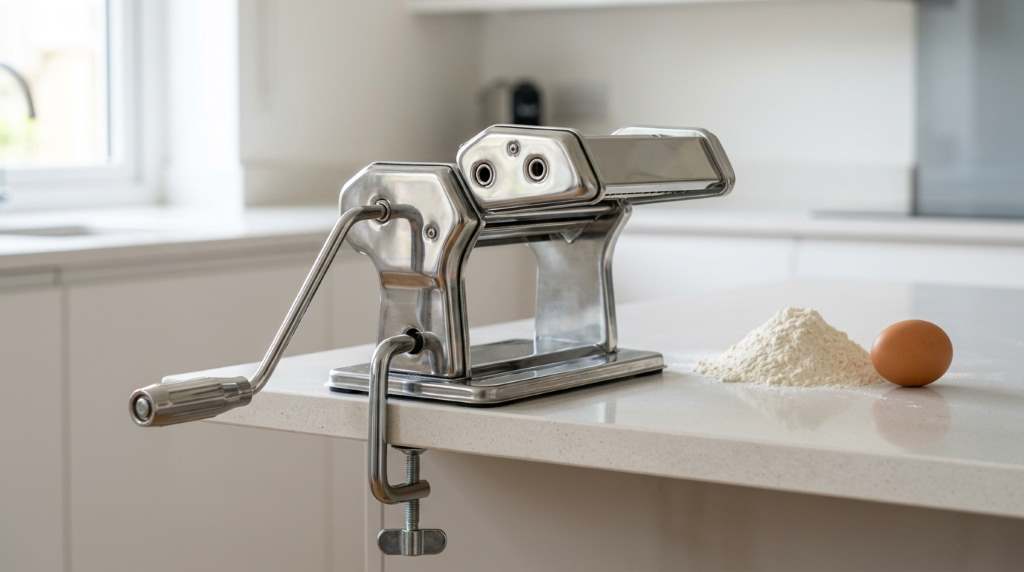 Fresh noodles prepared with VeoHome manual pasta machine